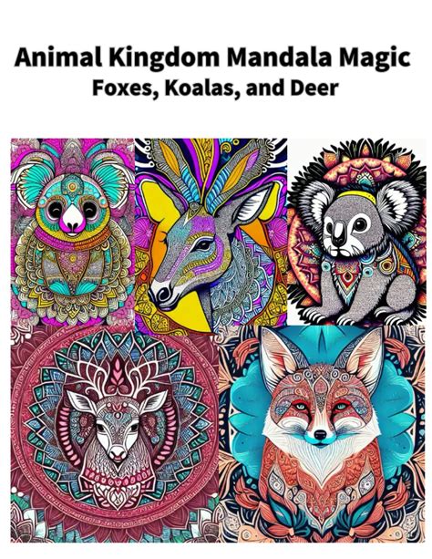 Animal Kingdom Mandala Magic Foxes Koalas And Deer By Kyungmi Kim