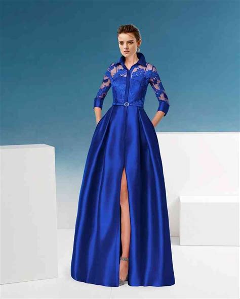 Vestidos De Noche Azul Rey Para Brillar Como Invitada Kleedjes