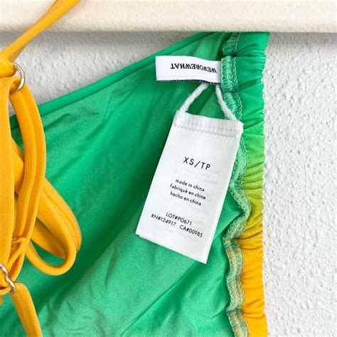 New Weworewhat Leigh Ombr Bikini Top Xs Gem