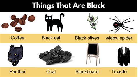 List Of Things That Are Black In Color Pdf Grammarvocab