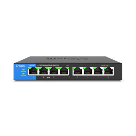 Linksys Lgs108p 8 Port Business Desktop Gigabit Poe Switch System Max