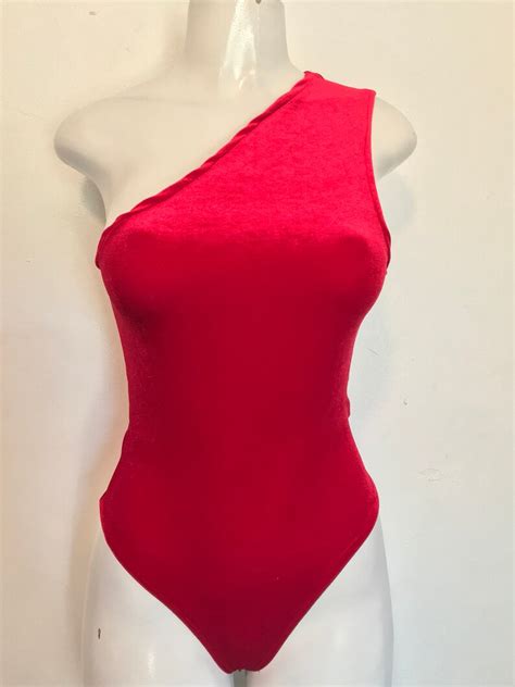 One Sleeve Velvet Bodysuit Bikini Swimwear Festival Bikini Etsy