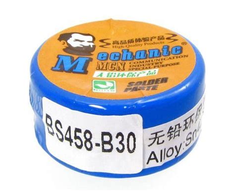 Паяльная паста BGA легкоплавкая MECHANIC BS458-B30 20 г, 138 гр ...