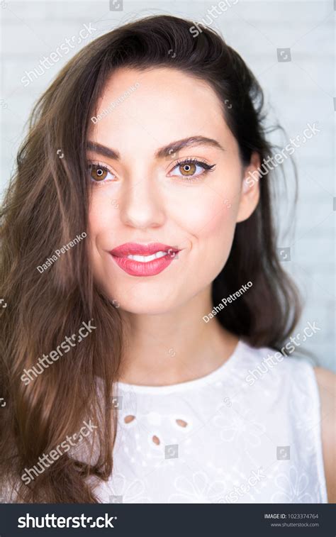 Close Portrait Amazing Beautiful Brunette Woman Stock Photo Shutterstock
