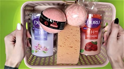 ASMR BOMBS FOR BATH ️RED WOTER ️DURU SOAP SET ️SPONGE ️МИЛО ДУРУ ️АСМР ...