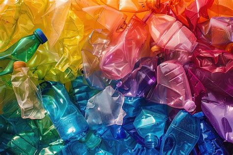 Una Pila De Botellas De Pl Stico Coloridas Para El Reciclaje Y Temas De