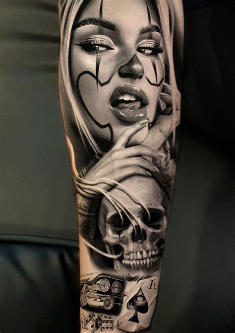 Pin On Chicano Tattoo Design Arm Tattoos Black Realistic Tattoo