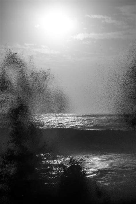 Black And White Photo Of Crashing Waves · Free Stock Photo