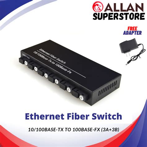 Allan Superstore Fiber Switch 3A3B Fast Ethernet Fiber Optical Media