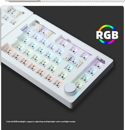 Gmk Split Wireless Bare Bone Mechanical Keyboard Kit Hot Swappable Rgb Gasket Custom