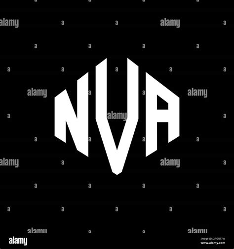 Nva Letter Logo Design With Polygon Shape Nva Polygon And Cube Shape