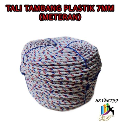 Jual Tali Tambang Plastik Uk Mm Meteran Shopee Indonesia