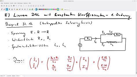 Analysis Teil 191 Woche 28 32 Lineare GDGL E LGDGL Mit