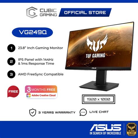 ASUS TUF Gaming VG249Q Full HD Gaming Monitor with AMD FreeSync (23.8 ...