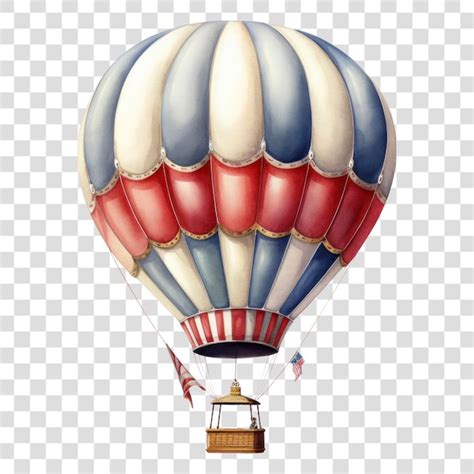 Vintage Hot Air Balloon Illustration Premium AI Generated PSD