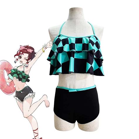 Swimsuit Kimetsu No Yaiba Woman Two Piece Bikini Beach Swimwear Desertcart Bahamas