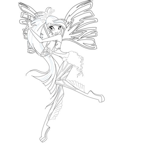 14 Winx Club Bloom Enchantix Coloring Pages