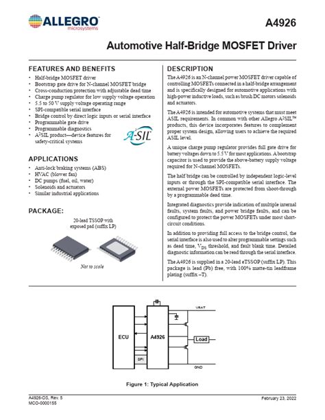 A Datasheet Pdf Automotive Half Bridge Mosfet Driver