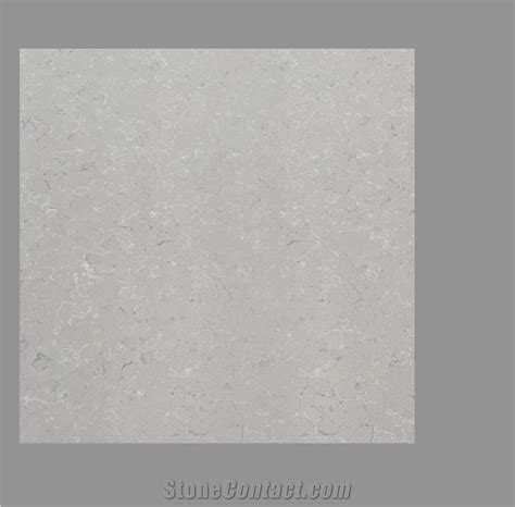 Zd Light Grey Quartz Stone Polished Slabs From United States