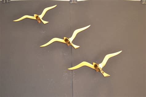 Pc Brass Birds Wall Art Gold Plating Metal Bird Wall Art Etsy