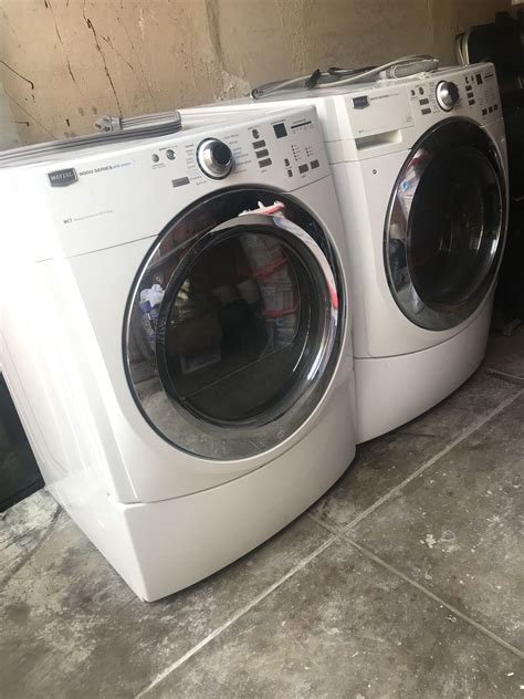 Maytag 9000 Series Front Load Washer Dryer Set With Stream For Sale