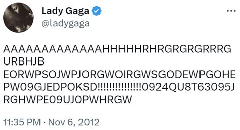 Lady Gaga S Scream Tweet Lady Gaga AAAA Tweet Know Your Meme