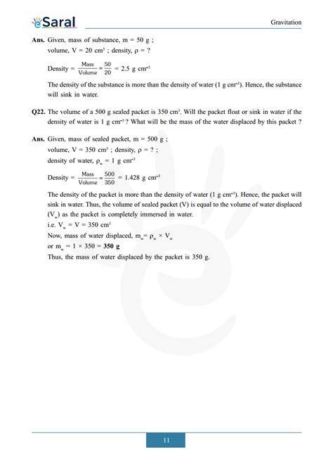 Ncert Solutions For Class 9 Science Chapter 10 Gravitation Esaral