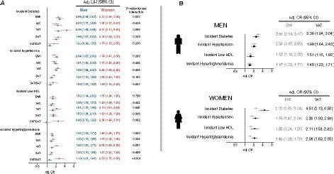 Sex Differences In The Associations Of Visceral Adipose Tissue And
