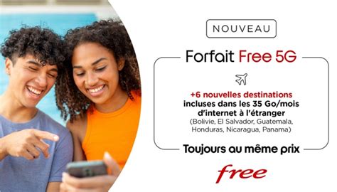 Free 5G Free ajoute des destinations à son forfait