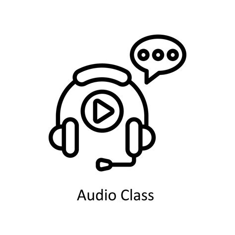 audio class vector outline icons simple stock illustration stock