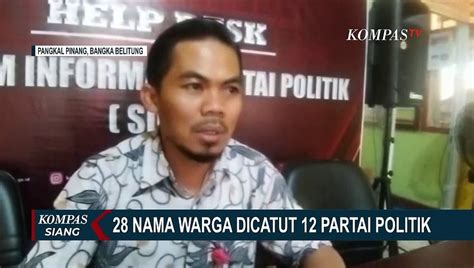 Warga Pangkalpinang Dicatut Namanya Oleh Partai Politik Peserta