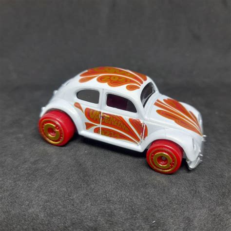 Hot Wheels Vw Beetle Unspun Unrivet Red White Volkswagen Valentine Love Hotwheels