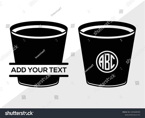 Shot Glass Monogram Svg Printable Vector Stock Vector Royalty Free 2203648599 Shutterstock