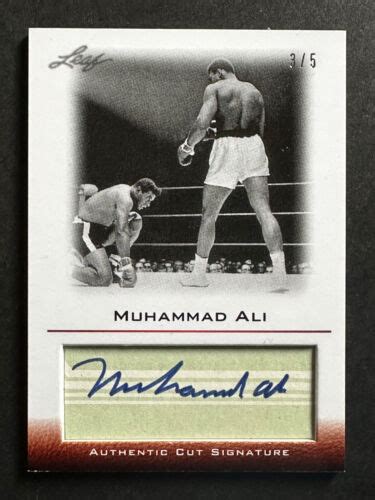 Leaf Cut Signature Cs Muhammad Ali Auto Autograph Ebay