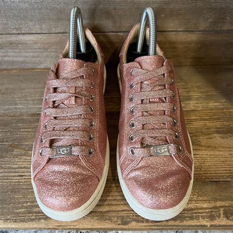 Womens Ugg Milo Pink Glitter Sparkle Comfort Low Top Gem