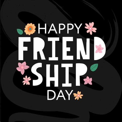 Premium Vector Happy Friendship Day Greeting Card
