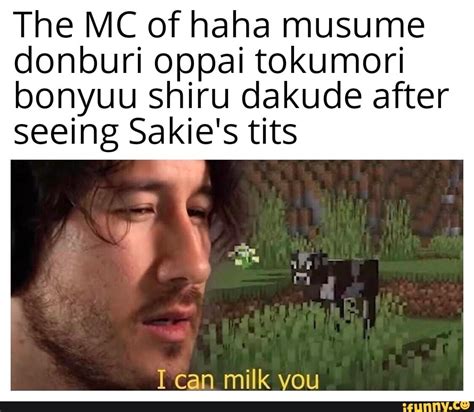 The MC Of Haha Musume Donburi Oppai Tokumori Bonyuu Shiru Dakude After Seeing Sakie S Tits I