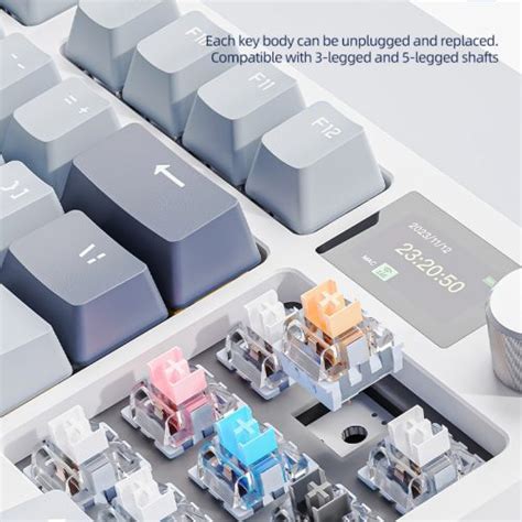 Bàn Phím Cơ Shark K86 RGB 3 Modes Có màn Hình Núm Vặn Hot Swap 5 Chân BOSSGEAR