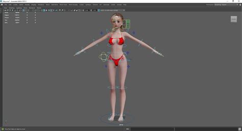 3D Model Prestige Red Hair Stylized Cartoon 3D Naked Woman Rigged VR AR Low Poly CGTrader