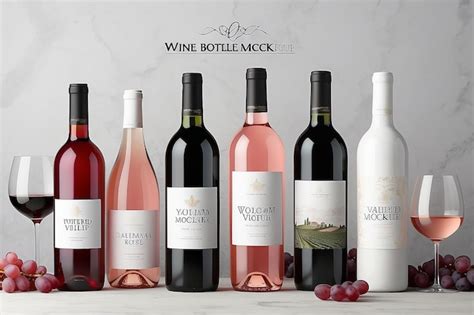 Premium Photo Wine Bottle Mockup Bundle