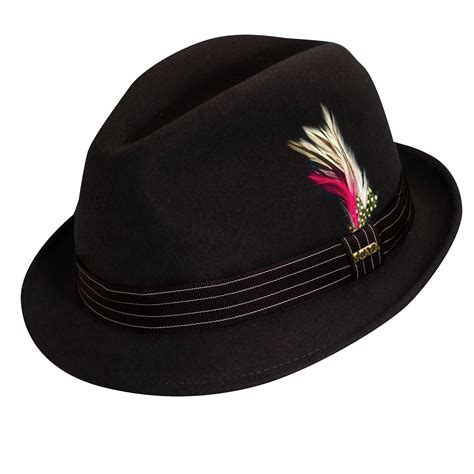 Wool Felt Fedora Hat with Feather Accent – Explorer Hats