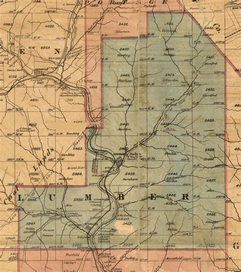 Cameron County Pennsylvania 1870 Old Wall Map With Etsy