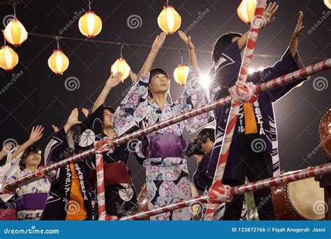 Bon Odori Dance Performance Editorial Photo - Image of grain, background: 123872766