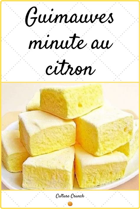 Guimauves Minute Au Citron La Recette Facile Artofit