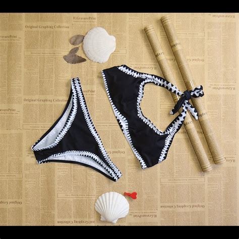 Paris Pearle Swim Coco Beach Black White Bikini Poshmark