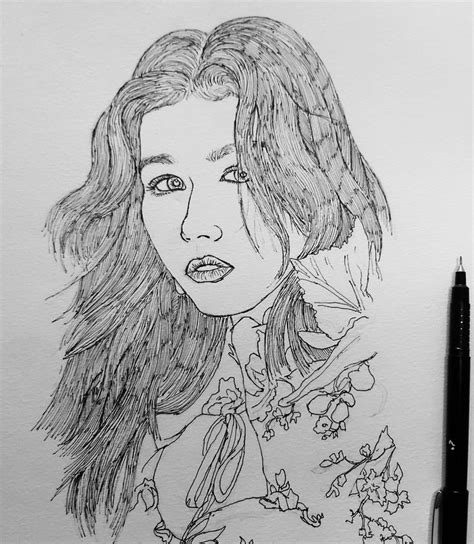 I Drew Sana Before Colouring Female Sketch Humanoid Sketch Art