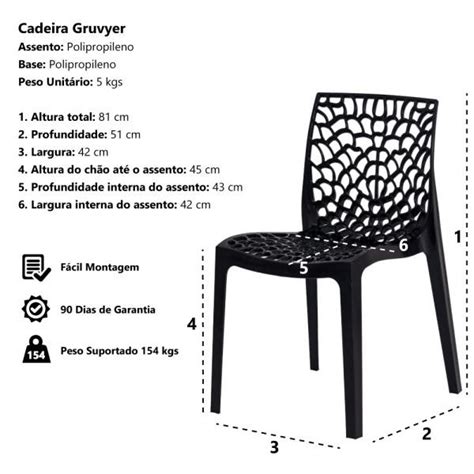 Kit 6 Cadeiras Gruvyer Nude Sala Cozinha Jantar MadeiraMadeira