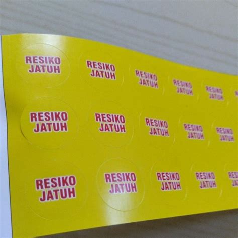 Jual Stiker Label Resiko Jatuh Bulat Shopee Indonesia