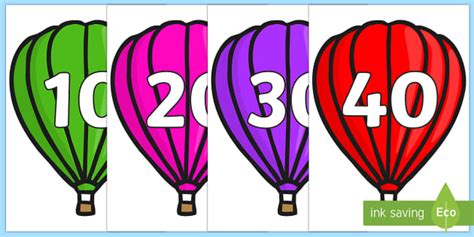 Counting By S On Hot Air Balloons Plain Twinkl