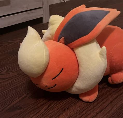 Authentic Sleeping Flareon Rpokeplush